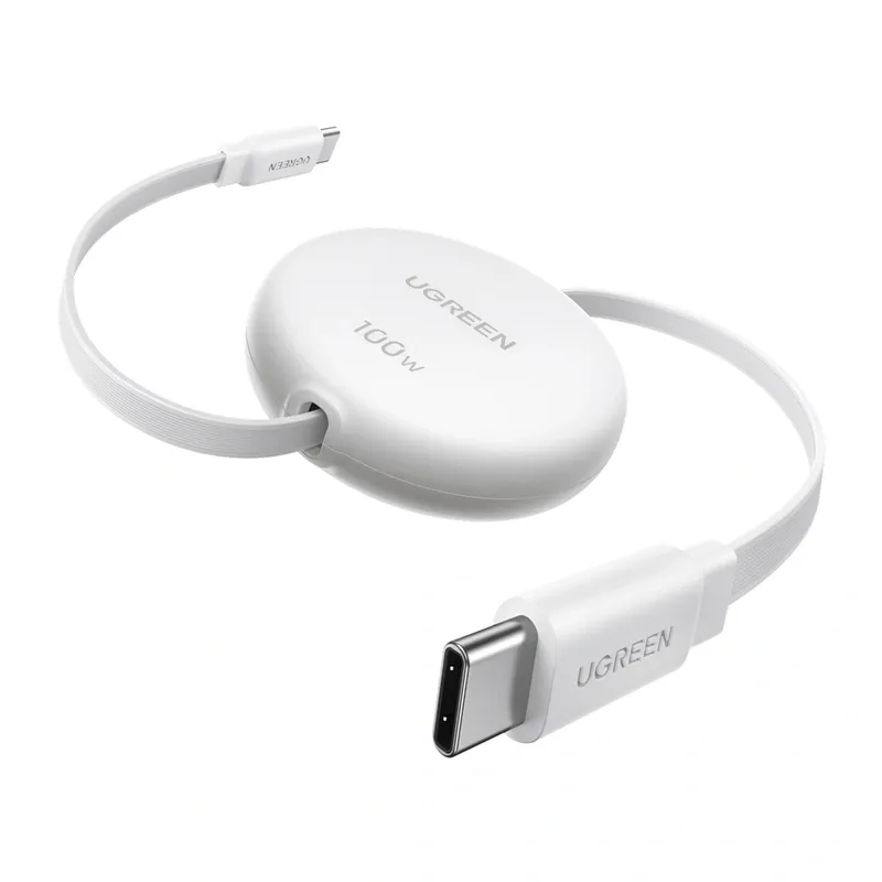 Kabel USB-C Do USB-C UGREEN L531 PD 100W Zwijany 1m - Biały