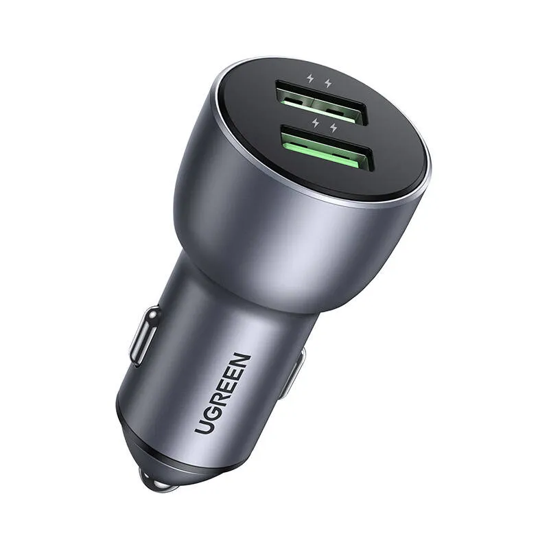 Ładowarka Samochodowa UGREEN CD213 36W QC 3.0 2X USB - Szara