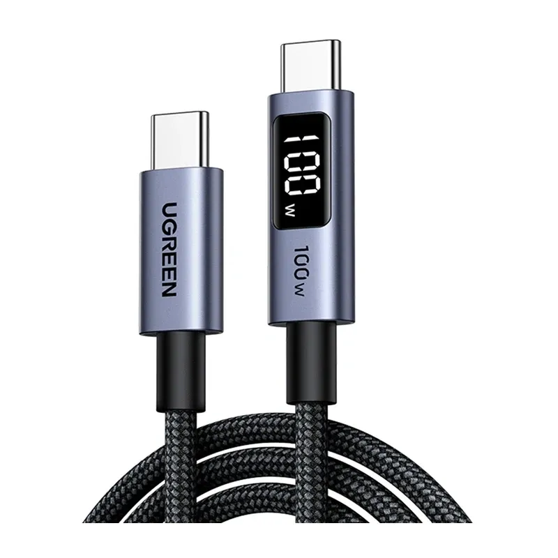 Kabel USB-C UGREEN L529 2m Z Wyświetlaczem Power Delivery 100W