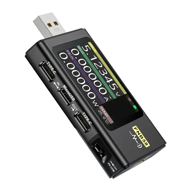 Tester Portu USB FNIRSI FNB58 - Czarny