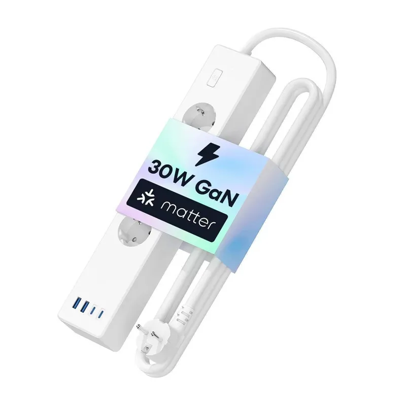 Listwa Zasilająca MEROSS MSP844 4 Gniazda + USB-C/USB-A - Biała
