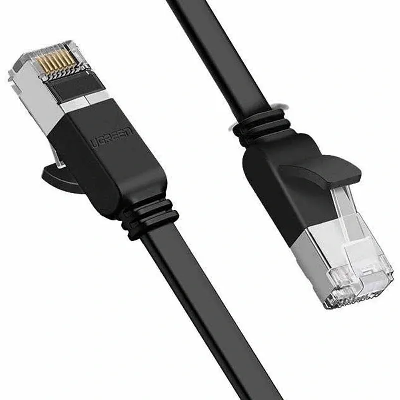 Kabel Ethernet UGREEN CAT.6 RJ45 1m UTP Metalowe Wtyczki - Czarny