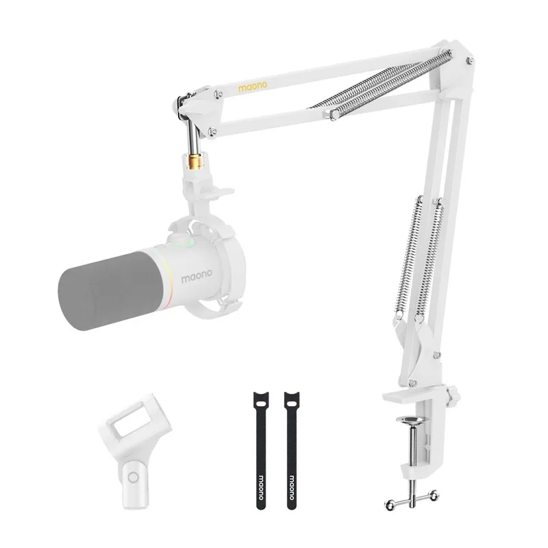 Uchwyt Do Mikrofonu MAONO BA20 Z Ramieniem 33 cm - Biały
