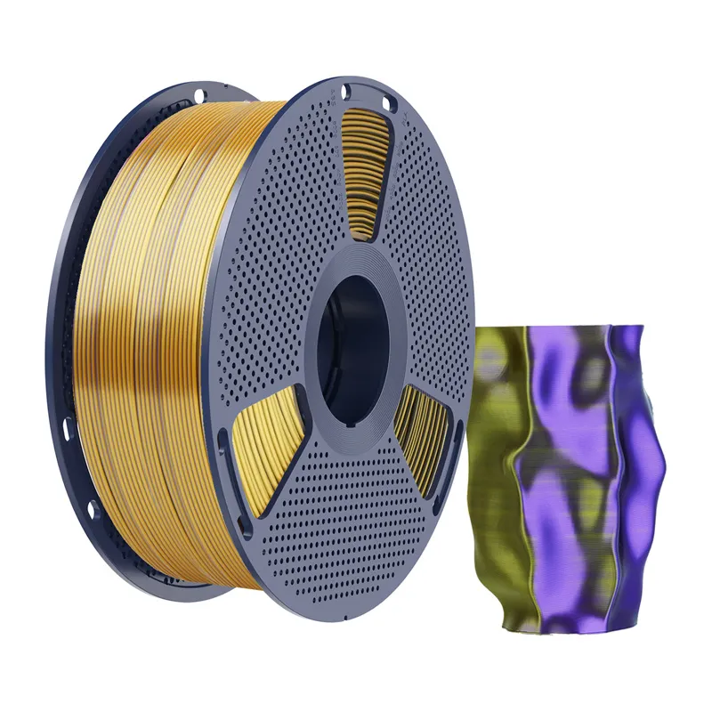 Filament SUNLU PLA+ Silk Tri-Color 1.75mm 1kg - Czarno-Złoto-Fioletowy