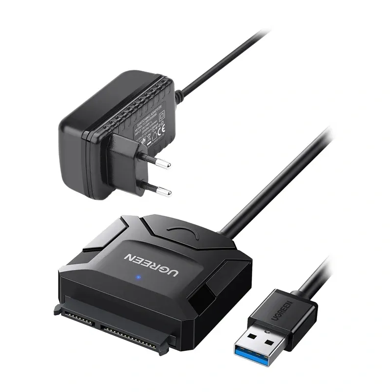 Adapter UGREEN USB 3.0-SATA Do Dysków 2.5/3.5" - Czarny