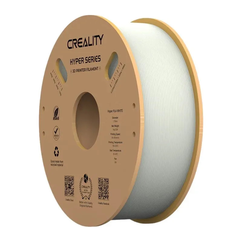 Filament CREALITY Hyper PLA 1 kg Do Druku 3D Prędkość Do 600 Mm/S - Biały