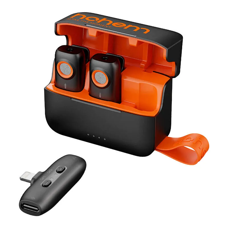 Mikrofon HOHEM Bezprzewodowy 2TX+1RX Z Etui Ładującym