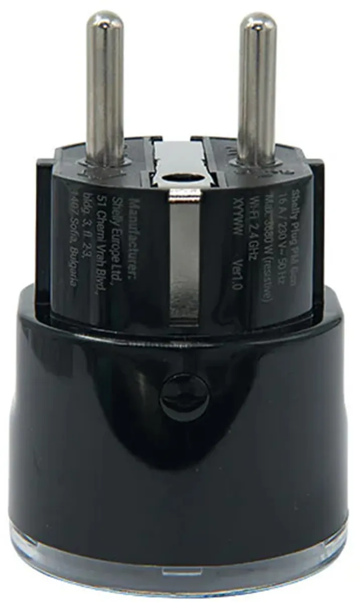 Inteligentne Gniazdko SHELLY Plug PM GEN3 Matter 13A - Czarny