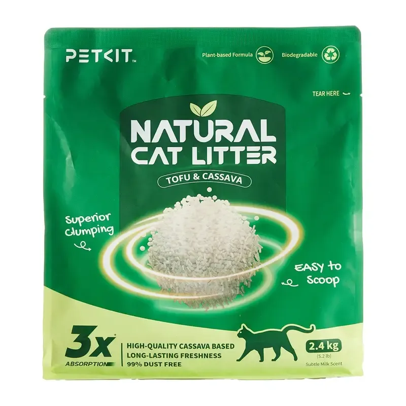 Żwirek PETKIT Natural Cat Litter 2,4 kg - Naturalny Zbrylający
