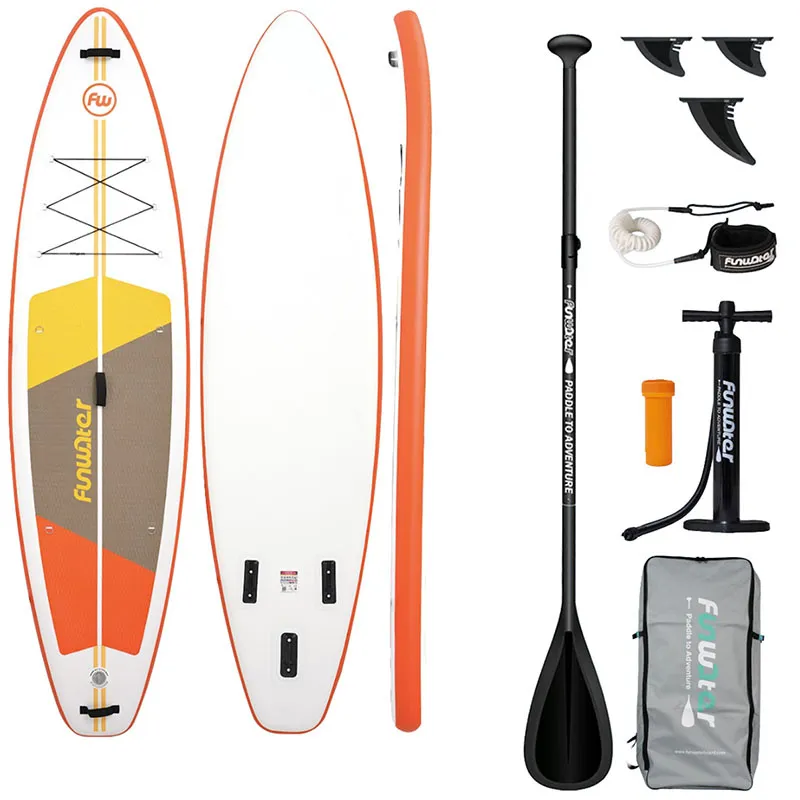 Deska SUP FUNWATER SUPFW69B 3,35m - Pomarańczowo-Biała