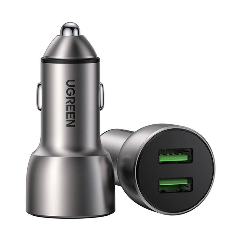 Ładowarka Samochodowa UGREEN CD213 36W QC 3.0 2X USB - Szara