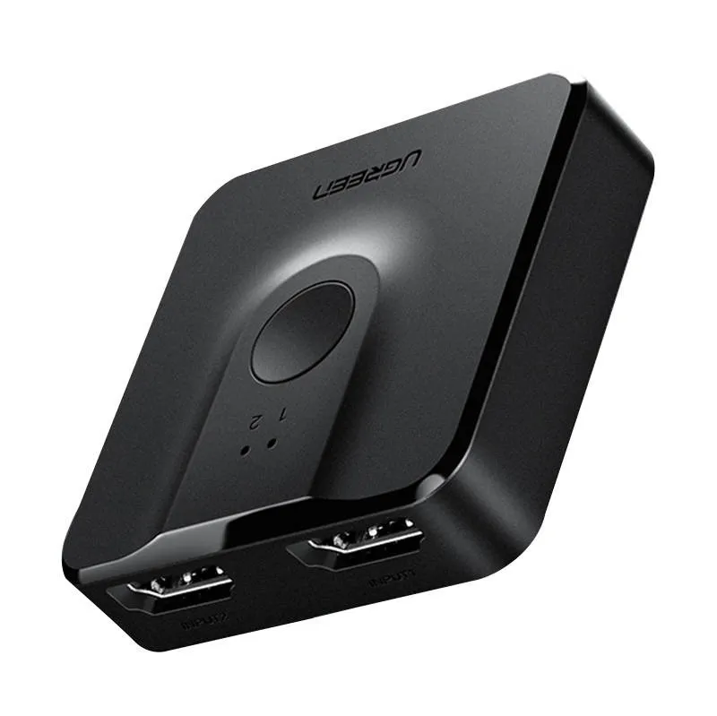 Przełącznik HDMI UGREEN CM217 2-PORTOWY 20cm (Czarny)