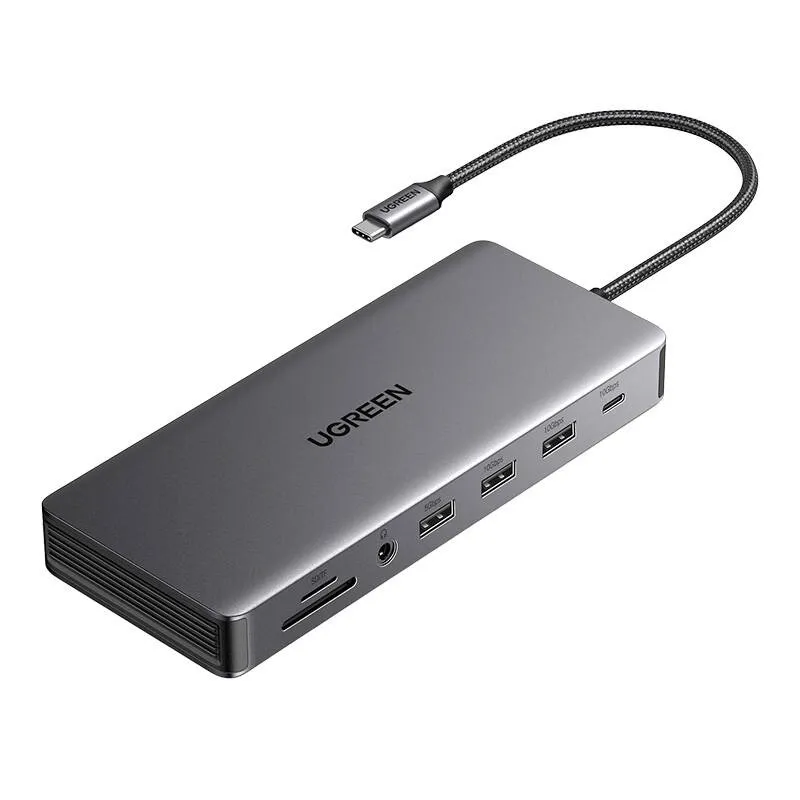 Hub UGREEN CM681 11-PORTOWY USB-C HDMI RJ45 - Szary