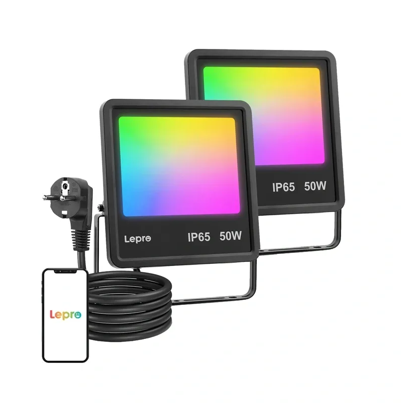 Naświetlacz LEPRO F1 50W LED RGB Wi-Fi Inteligentny