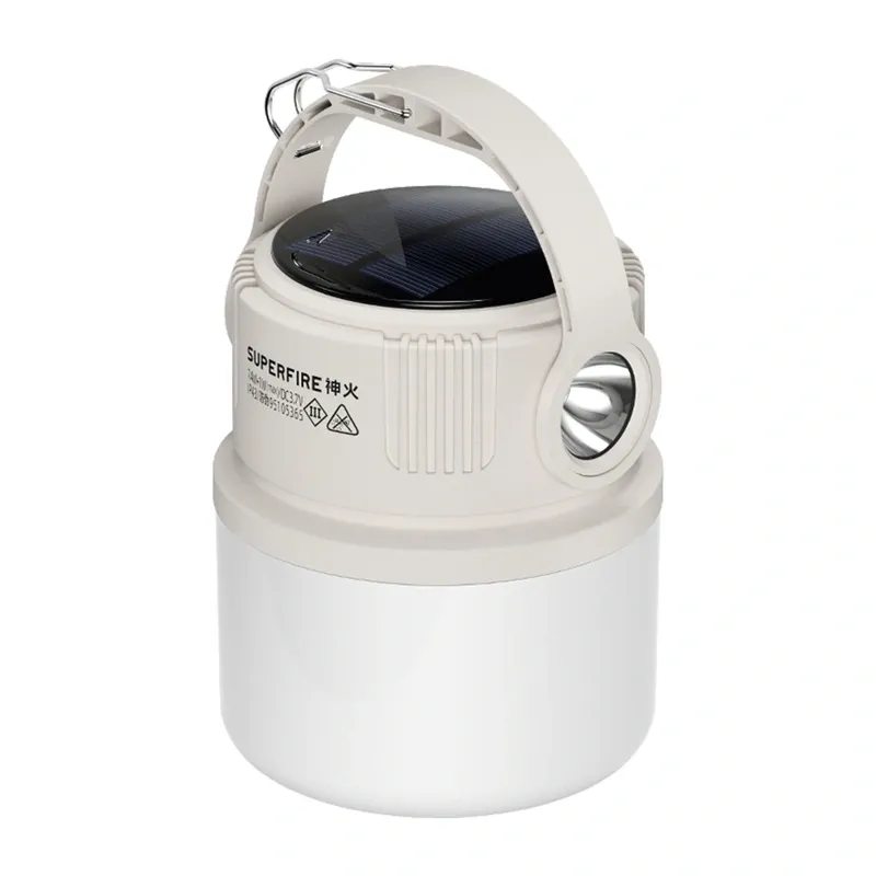 Lampka Kempingowa SUPERFIRE T22 90 Lm Z Panelem Słonecznym