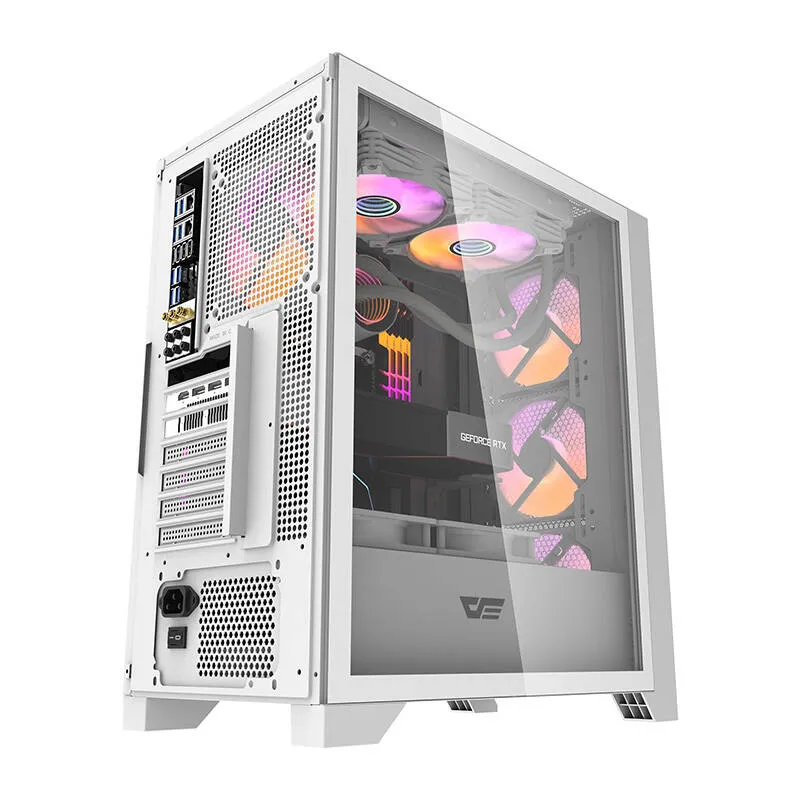 Obudowa Komputerowa DARKFLASH DRX70 Mesh 8 Wentylatorów - Biała