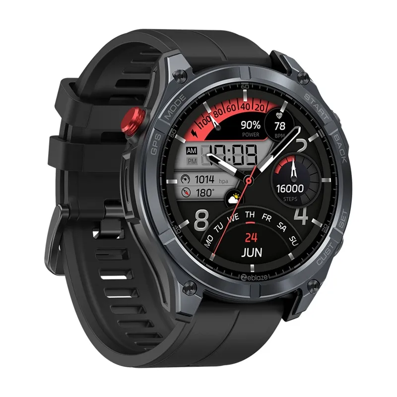 Smartwatch ZEBLAZE Stratos 4 500mAh AMOLED Always On - Czarny