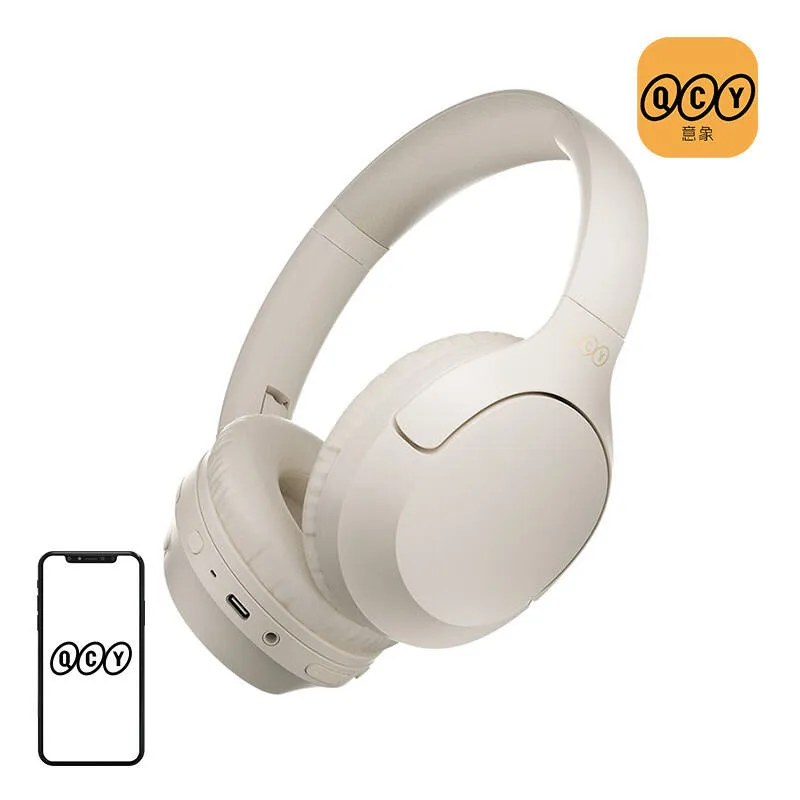 Słuchawki Bezprzewodowe QCY H2 PRO Nauszne 60H - Srebrne