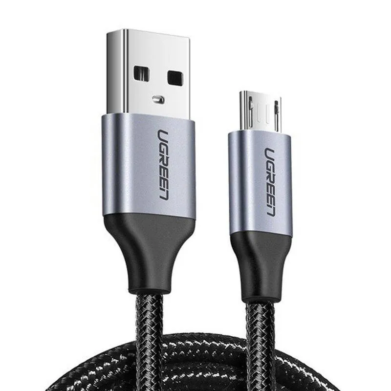 Kabel UGREEN US290 USB-A Micro USB 1,5m - Czarny