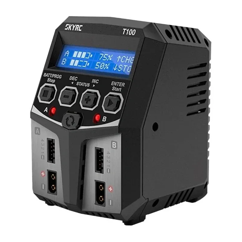 Ładowarka SKYRC T100 2x50W Dwukanałowa Dla LiPo LiFe NiMH