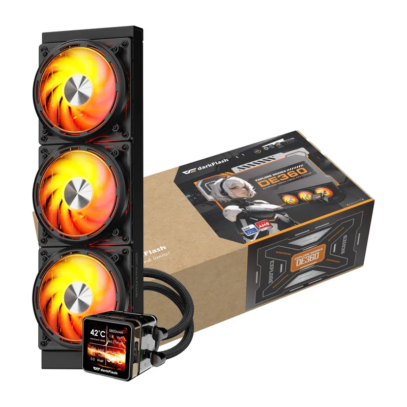 Chłodzenie Wodne DARKFLASH DE360 Do Procesora Ekran IPS - Czarne