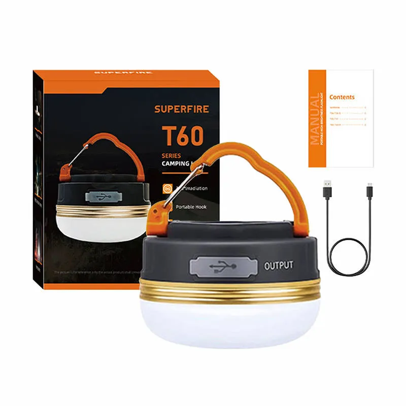 Lampa Kempingowa SUPERFIRE T60 2,5W 1000mAh - Biała