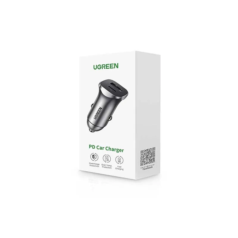 Ładowarka Samochodowa UGREEN CD130 30W USB-A/USB-C - Szara