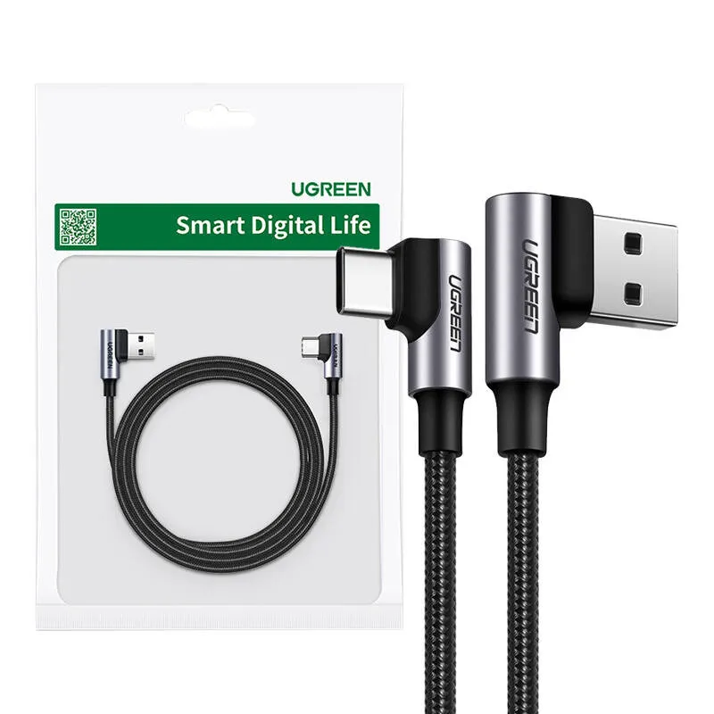Kabel UGREEN US176 USB-A-USB-C 3m (Czarny)