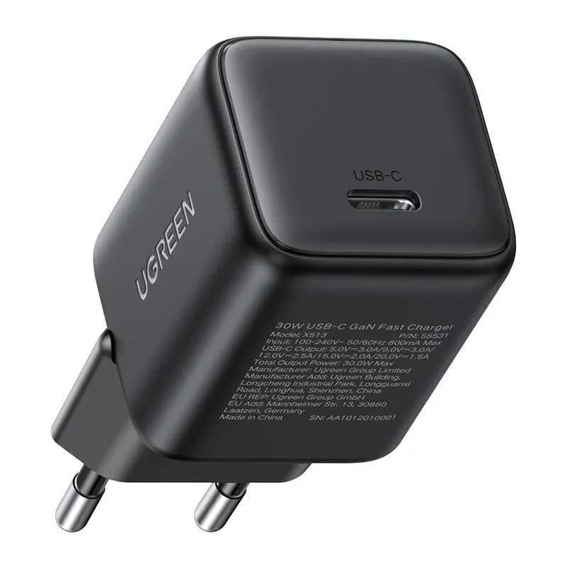 Ładowarka Sieciowa UGREEN X513 30W GaN 1X USB-C (Czarna)