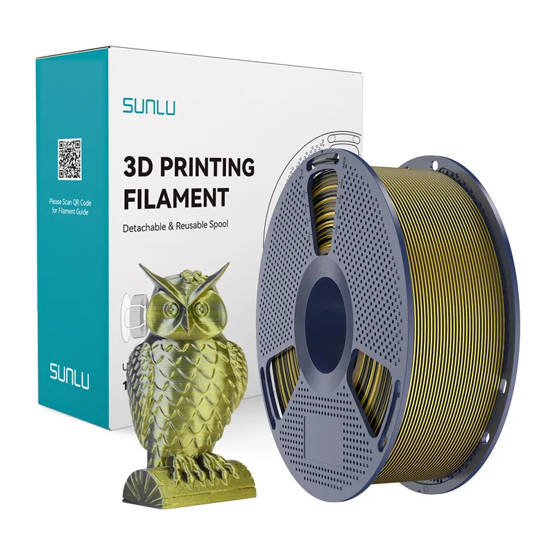 Filament SUNLU PLA+ Silk Dual Color 1.75mm 1kg - Czarno-Złoty