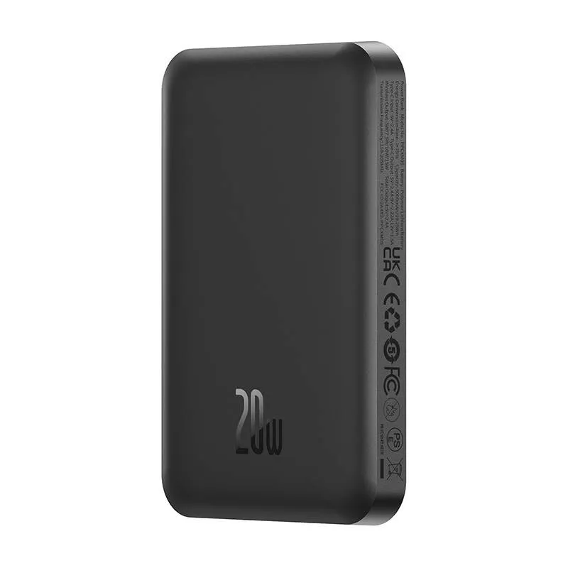 Powerbank BASEUS Mini Magnetyczny 5000mAh 20W USB-C - Czarny