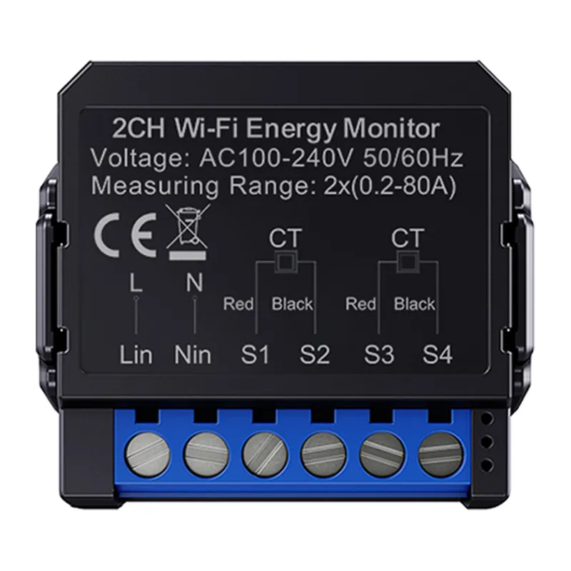 Licznik Energii Smart AVATTO WPM16-2 Wi-Fi Dwukierunkowy