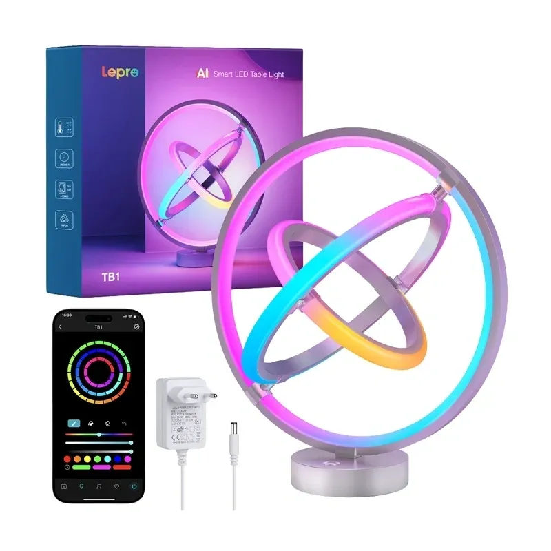 Lampa Biurkowa LEPRO TB1 RGB - Inteligentne Oświetlenie