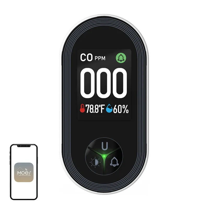 Czujnik Czadu MOES S02-CO Z Wyświetlaczem LCD