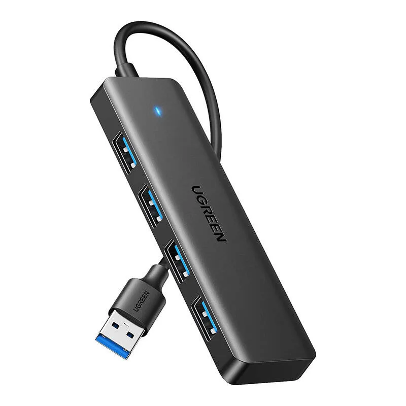 Hub USB-A UGREEN 25851 4 Porty USB 3.0 5GBPS - Srebrny