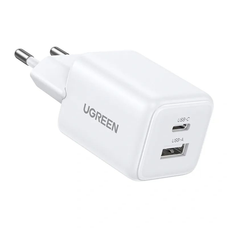 Ładowarka Sieciowa UGREEN X514 USB+USB-C GaN 20W - Biała