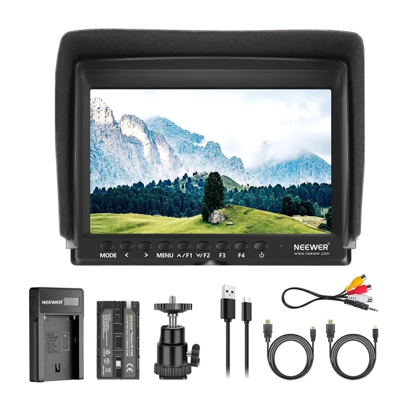 Monitor Polowy NEEWER F100 7" 1280x800 + Ładowarka USB + Bateria