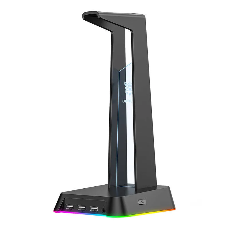 Stojak Na Słuchawki ONIKUMA ST-2 Z Portami USB I Oświetleniem RGB - Czarny