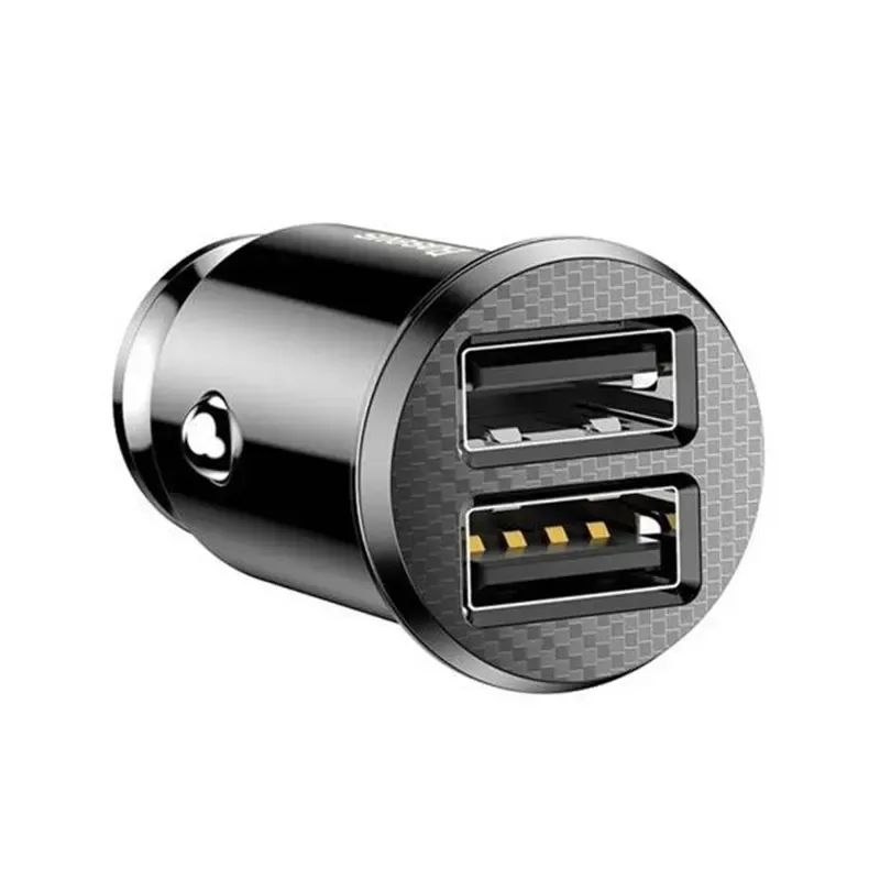 Ładowarka Samochodowa BASEUS Grain 2X USB 5V 3.1A - Czarna
