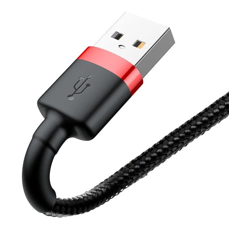 Kabel BASEUS Cafule USB-A Lightning 1m - Czarno-Czerwony
