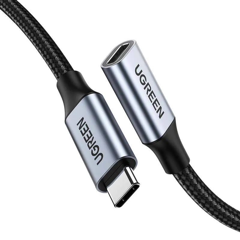 Kabel UGREEN US372 USB-C Do USB-C 1m Przedłużacz - Srebrny
