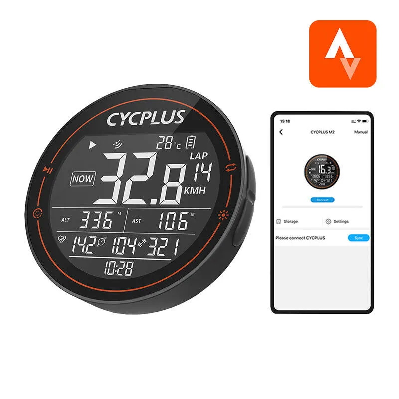 Komputer Rowerowy CYCPLUS M2 2,5 Cala Bluetooth ANT+ - Czarny