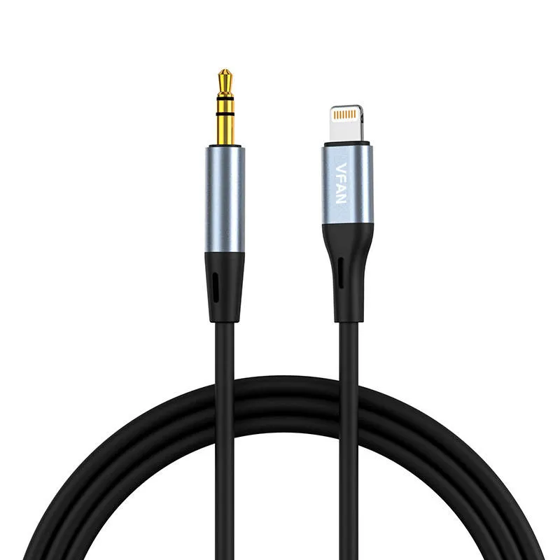 Kabel VIPFAN L05 Lightning Do AUX 3.5mm 1m - Szary