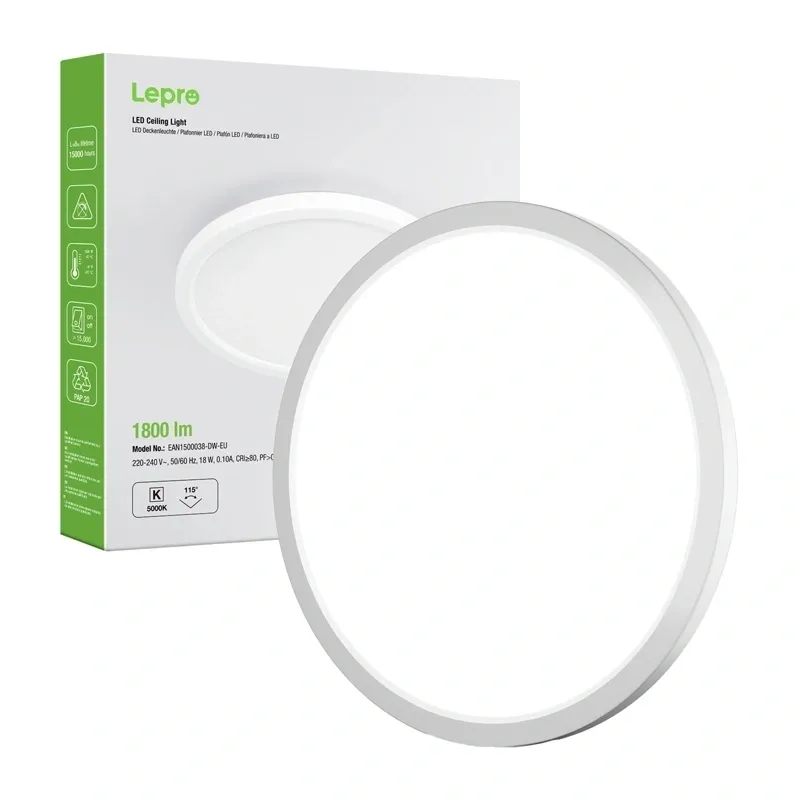 Lampa Sufitowa LEPRO 1500038 18W 1800LM - Biała