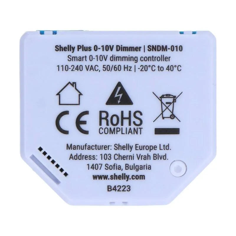 Ściemniacz SHELLY Plus 0-10V Dimmer Wi-Fi BT Do Oświetlenia