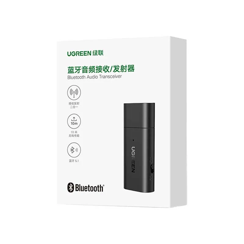 Adapter Audio UGREEN CM523 USB-A Jack 3.5mm Bluetooth 5.1 - Czarny