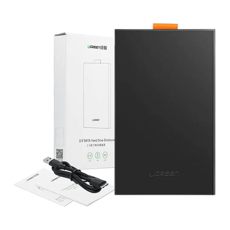 Obudowa Dysku UGREEN CM237 2,5" SATA USB 3.0 - Czarna