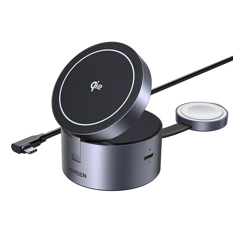 Ładowarka Indukcyjna UGREEN W712 25W 3w1 USB-C - Czarna