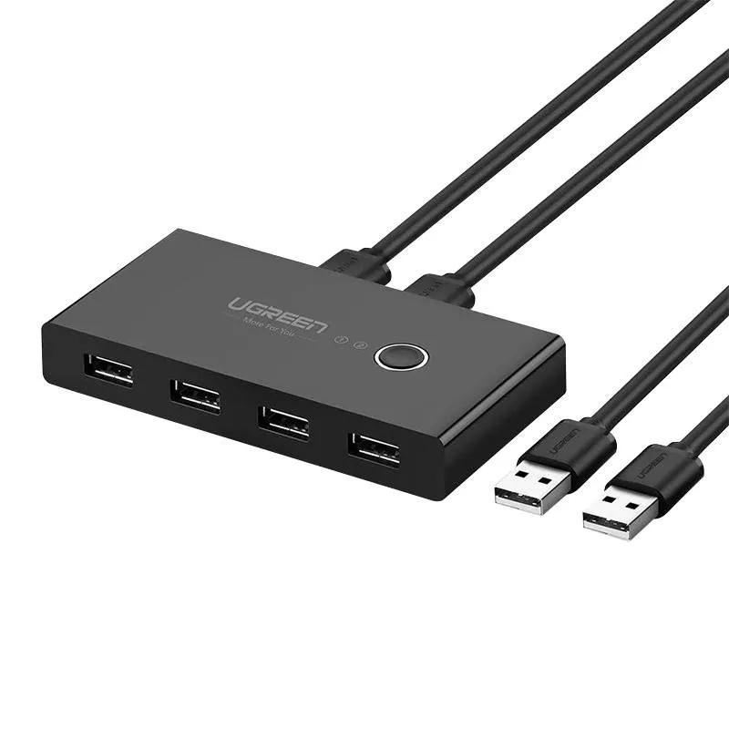 Przełącznik USB UGREEN 30768B 4XUSB 3.0 - Czarny