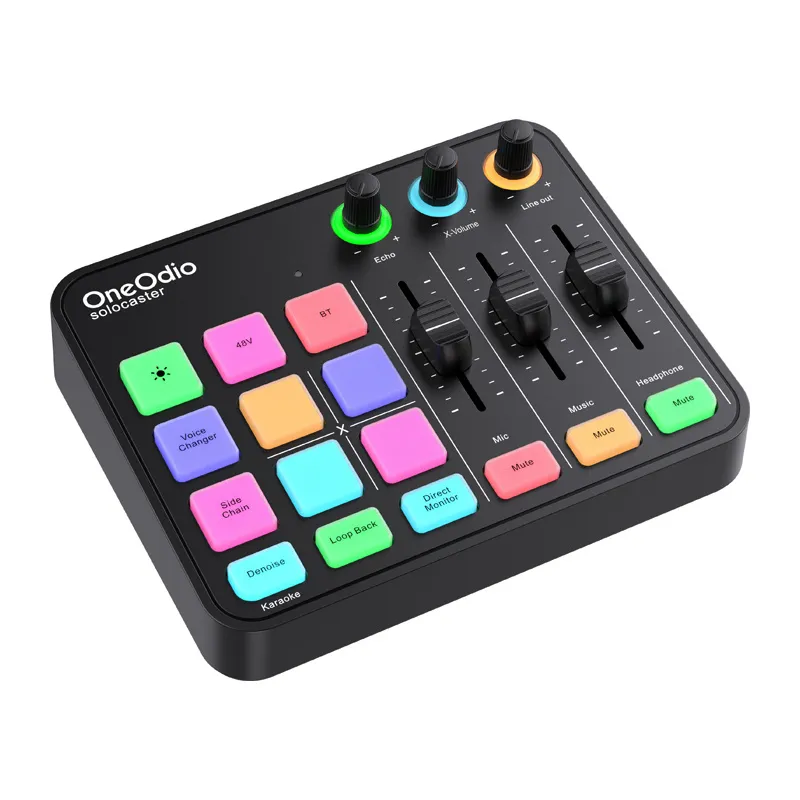 Mikser Audio ONEODIO Solocaster - Karta Dźwiękowa USB Do Streamingu